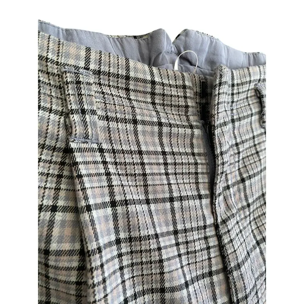Free People Turning Point Plaid Barrel Trousers Size 6 - Picture 5 of 8